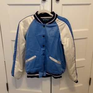 Coach Reversible Bomber Jacket Medium Blue Floral